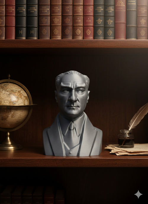 Atatürk Büstü - Bronz / Gümüş / Mermer Efekt